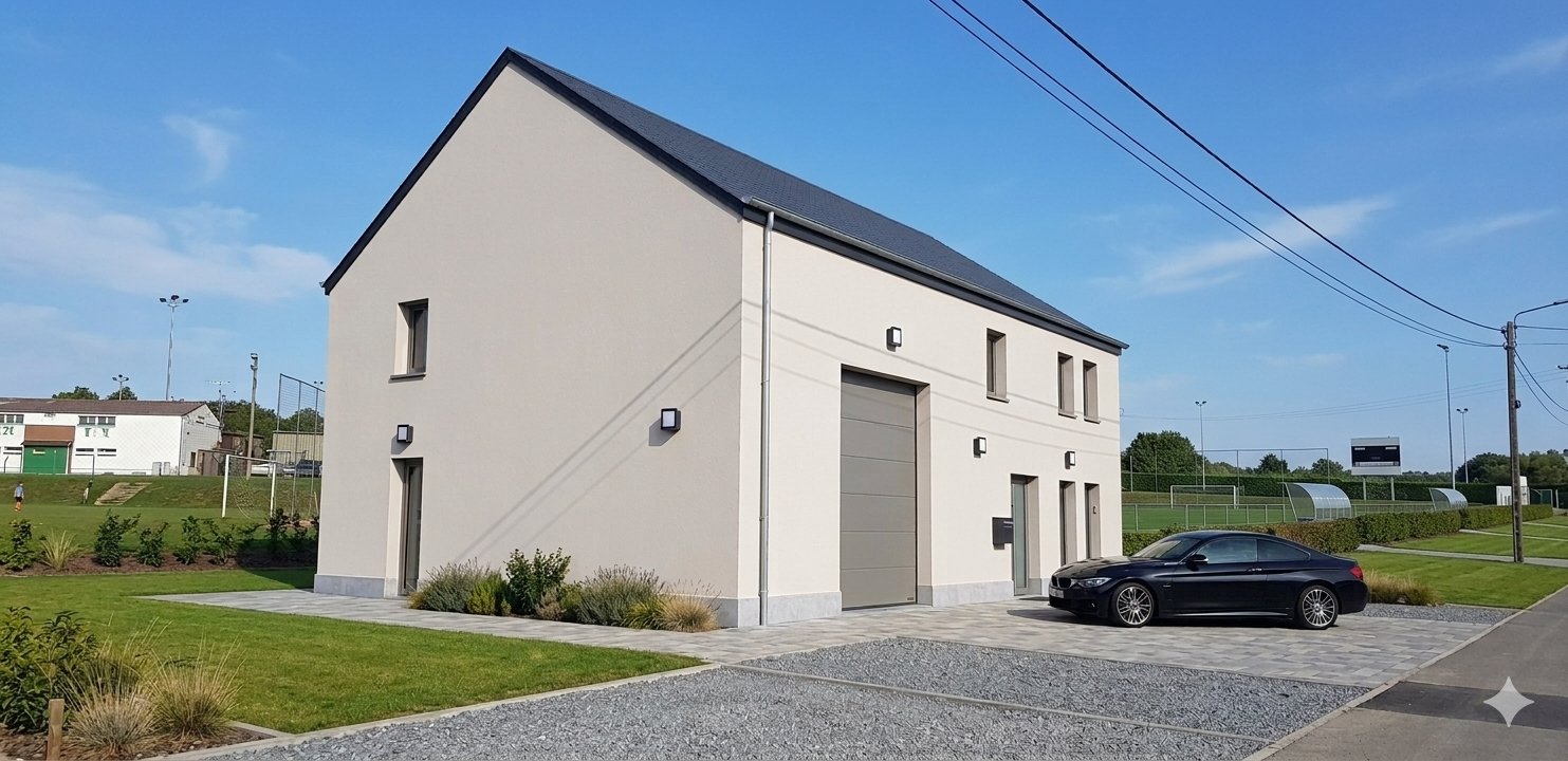 Façade isolante après travaux Bercheux