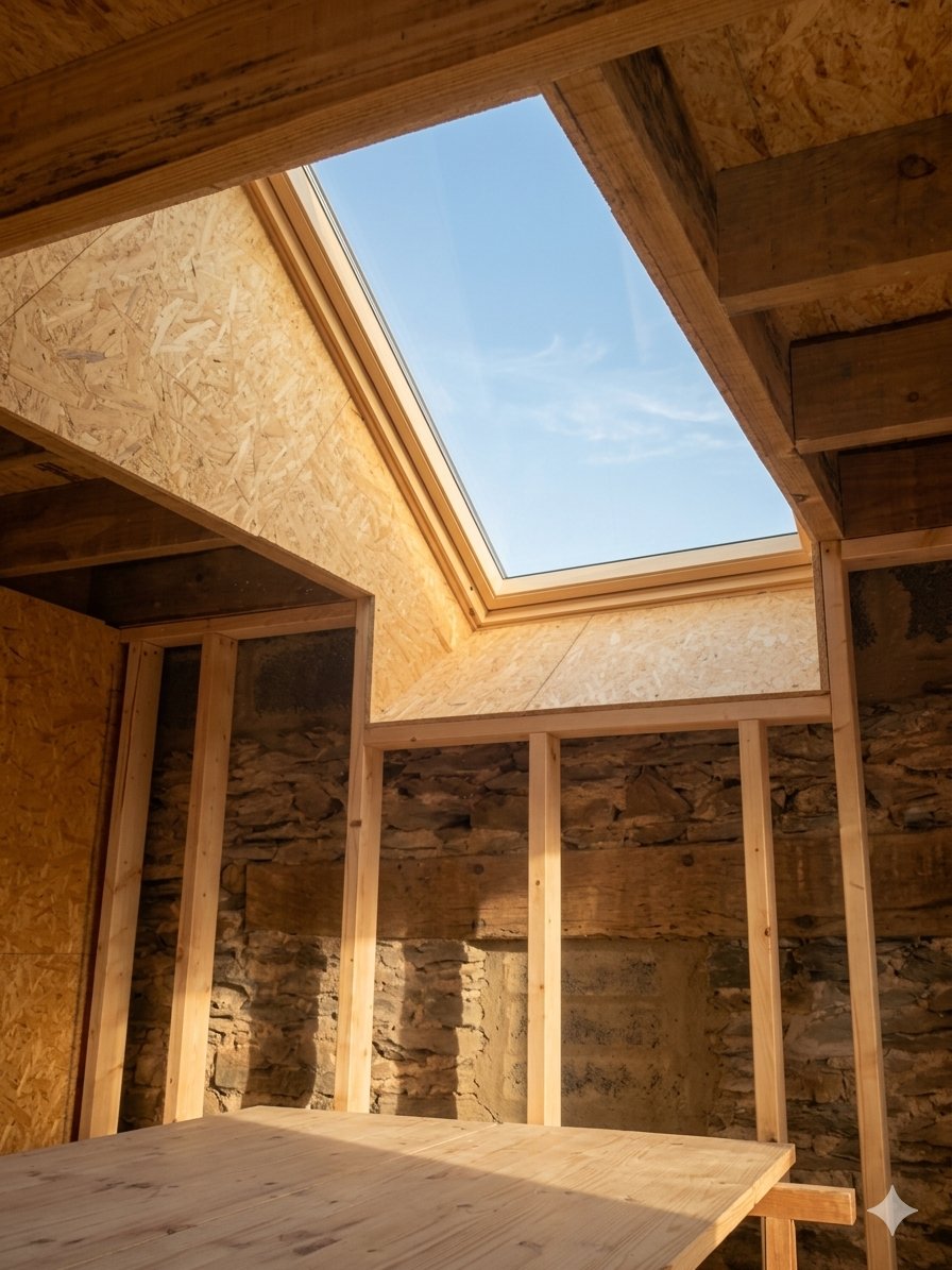 Ossature bois isolation bâtiment ancien